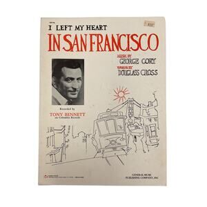 I Left My Heart In San Francisco Sheet Music George Cory D Cross Tony‎ Bennett